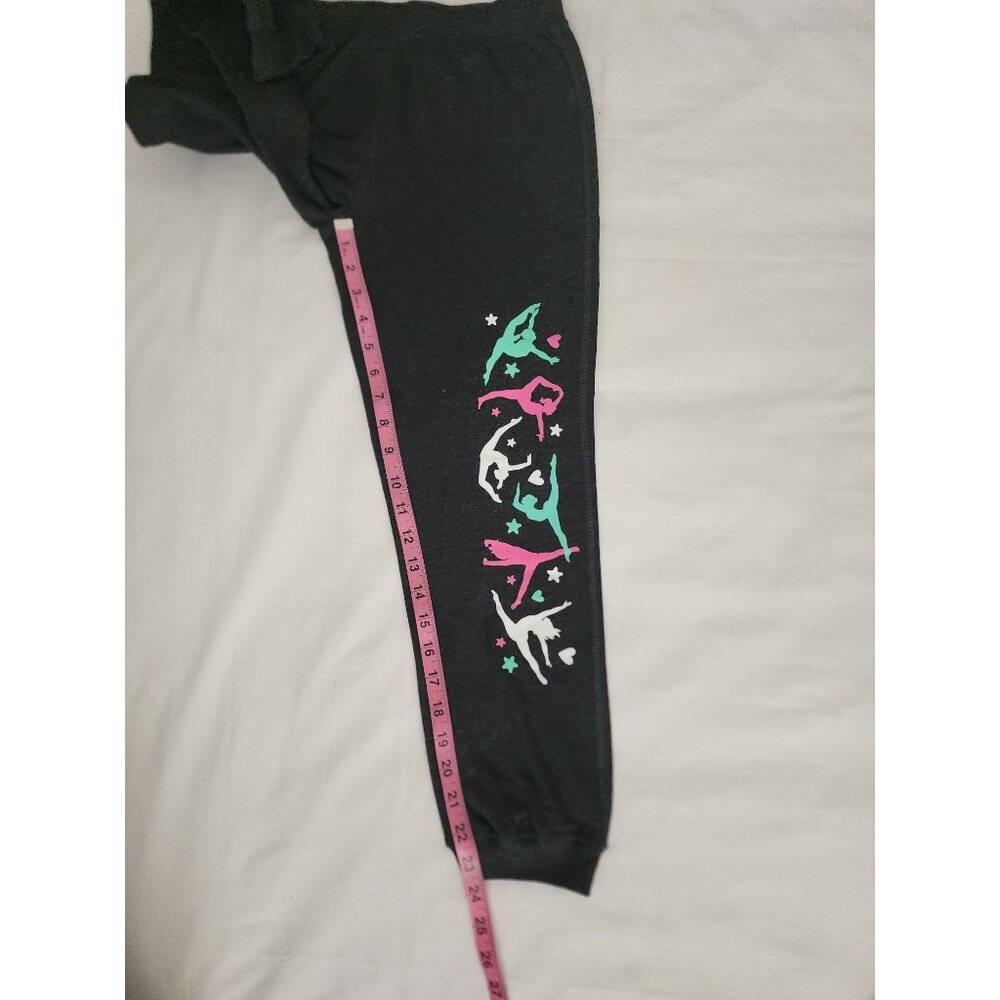 Instant Message Kids Youth Heather Charcoal Graphic Print Jogger Pants Size S/M - Picture 9 of 10